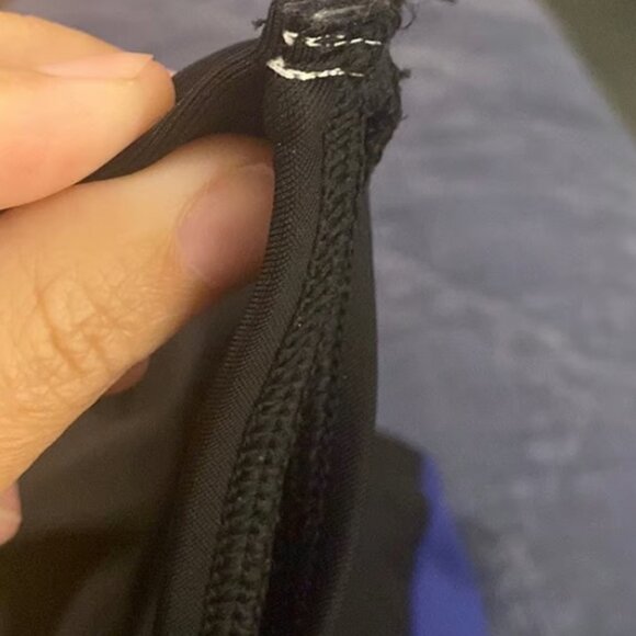 Land's End Black Purple Racerback Swimsuit Size 8L EUC #M-340 - Picture 4 of 5